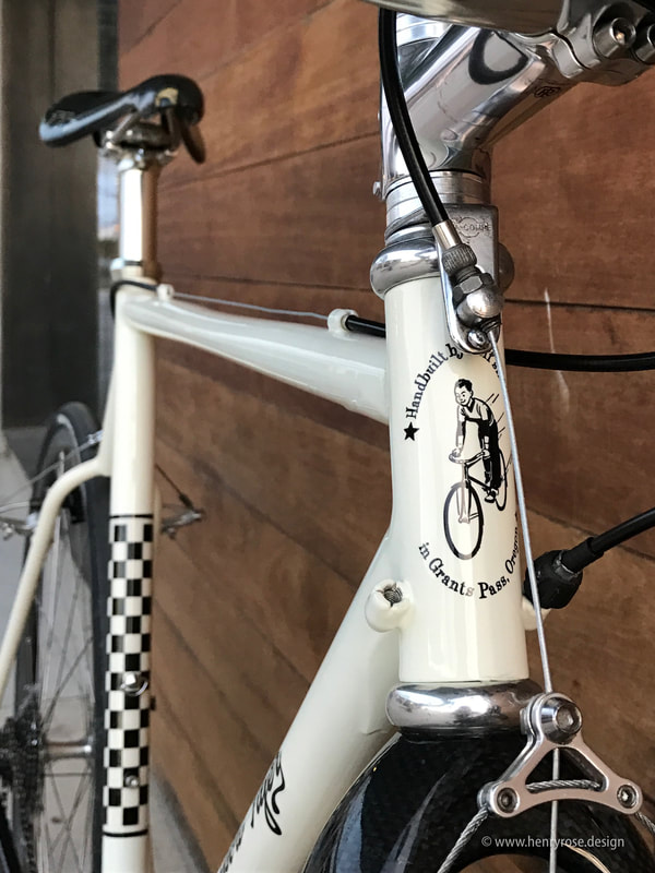Henry Rose Custom Paint Steel Bike Frame Checkerboard Lyon Lyonsport